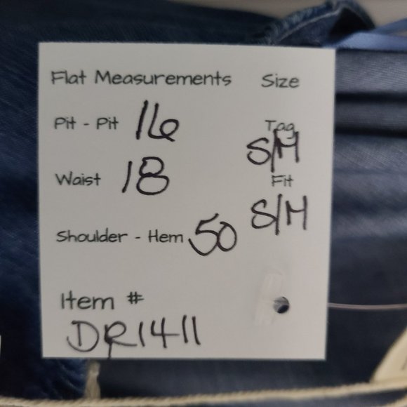 Love Stitch Dark Blue Chambray Halter Dress Size S/M NWT - Picture 11 of 11